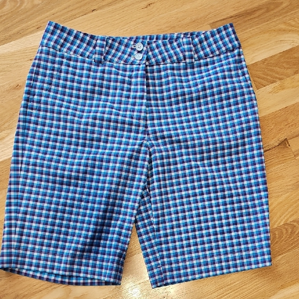 Men's Blue Checkered Shorts